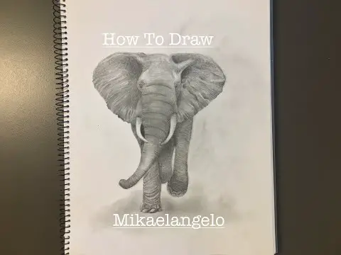 How To Draw A Realistic Elephant (Narrated) | Mikaelangelo