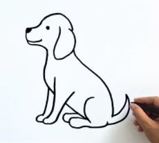 dog drawing easy