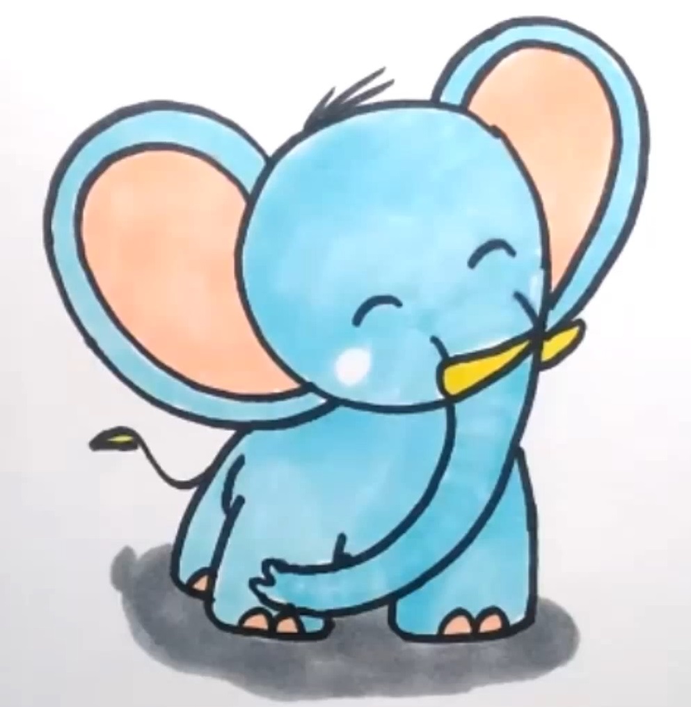 How to Draw a Baby Elephant (Easy & Step-by-Step)