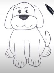 Learn to draw cute dog