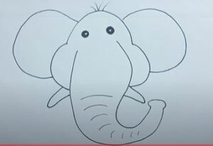 Very Easy Elephant Head Drawing